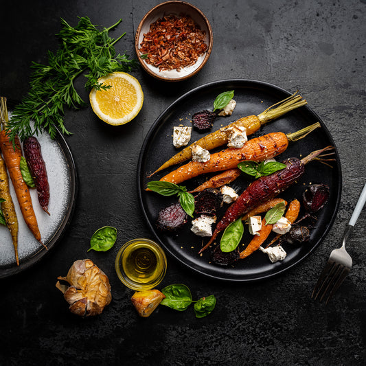 Cumin-Serrano Yogurt with Grilled Carrots